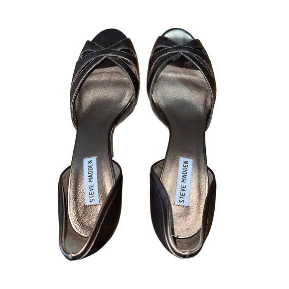 Steve Madden Eskapade Bronze Leather Peep Toe Heels Womens Size 10 NEW - Picture 5 of 10
